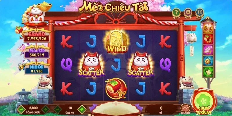 Nổ hũ cùng mèo chiêu tài