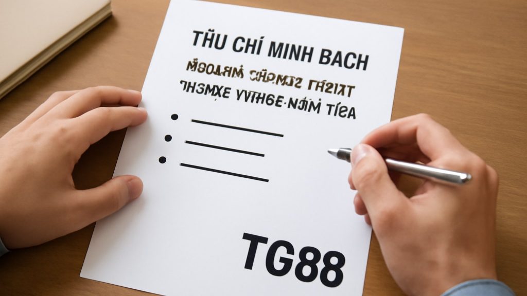 1) Tiêu chí minh bạch: điều khoản rõ ràng, thông tin dễ kiểm tra Minh họa: 1) Tiêu chí minh bạch: điều khoản rõ ràng, thông tin dễ kiểm tra